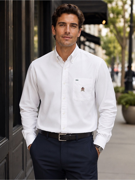 Tommy Hilfiger Other - Tommy Hilfiger Men’s XL White Crest Cotton Button Down Shirt